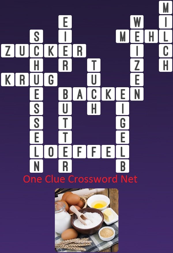One Clue Crossword Backen Antworten