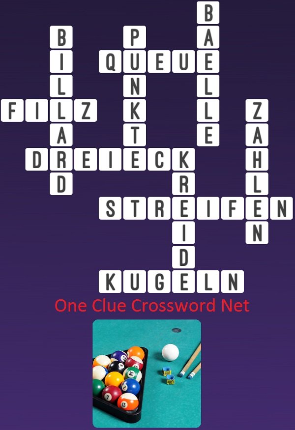 One Clue Crossword Billard Antworten