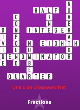 fractions clue crossword onecluecrossword answer
