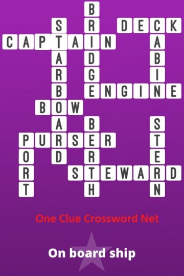cruise boat 4 letters crossword clue