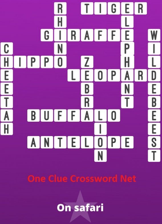 horned safari sight crossword clue
