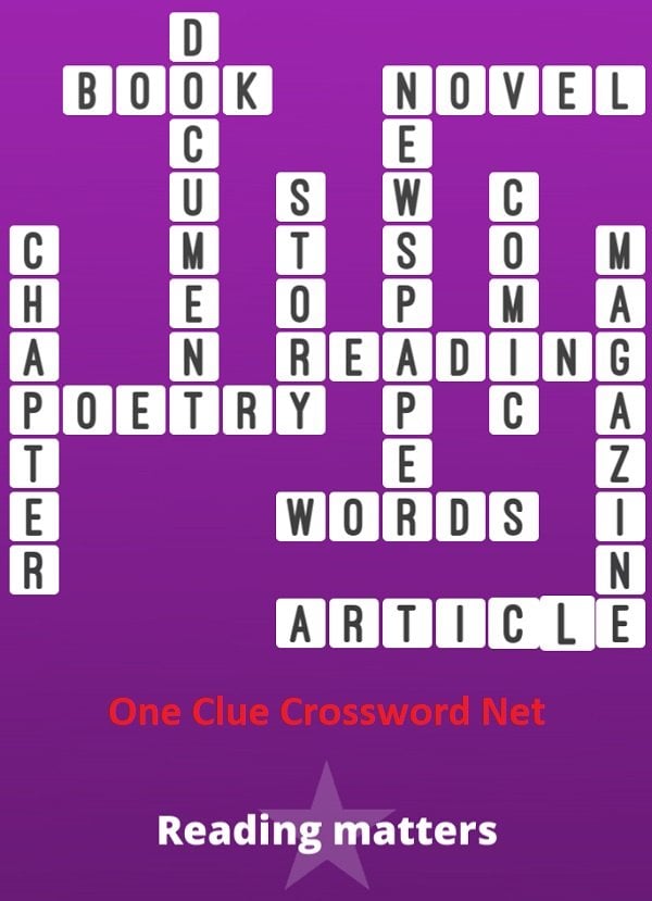 One Clue Crossword Bonus Puzzle Answers Reading Matters Leslie Casa s