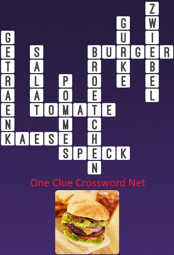 One Clue Crossword Burger Antworten