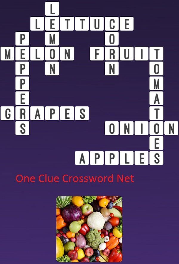 Fruit Vegetable One Clue Crossword