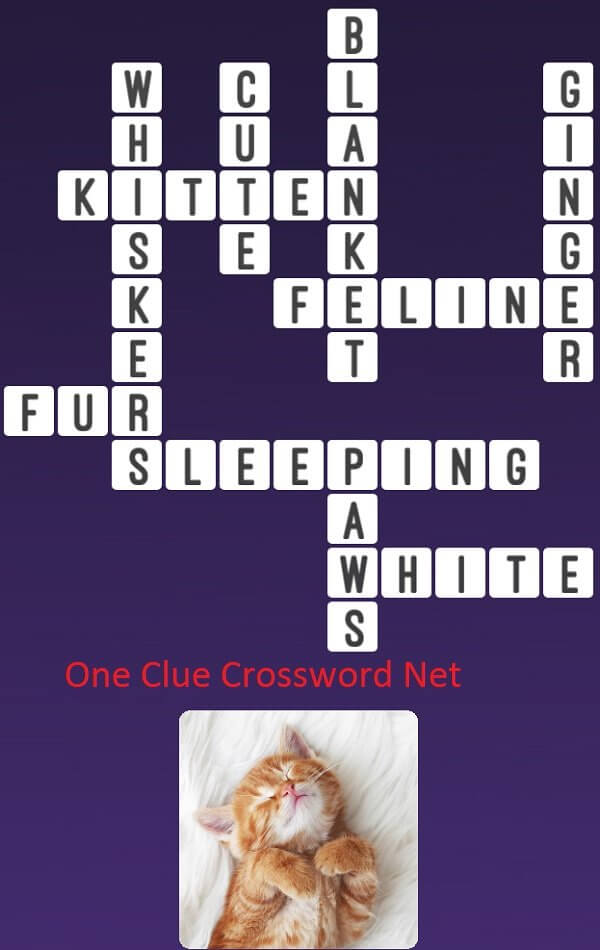 Ginger Kitten - One Clue Crossword