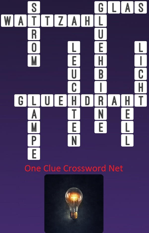 One Clue Crossword Gluehbirne Antworten