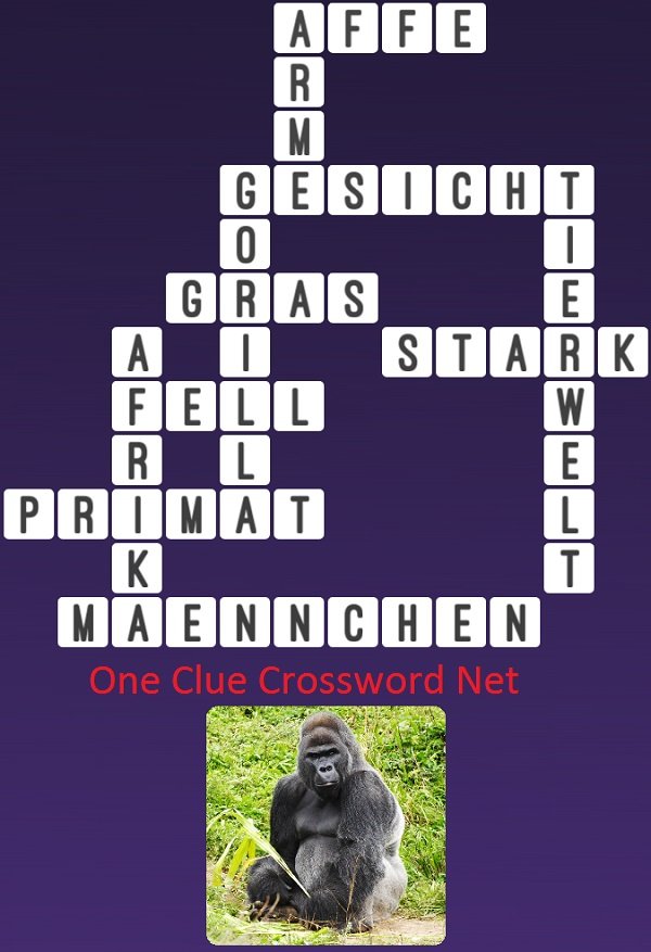 One Clue Crossword Gorilla Antworten