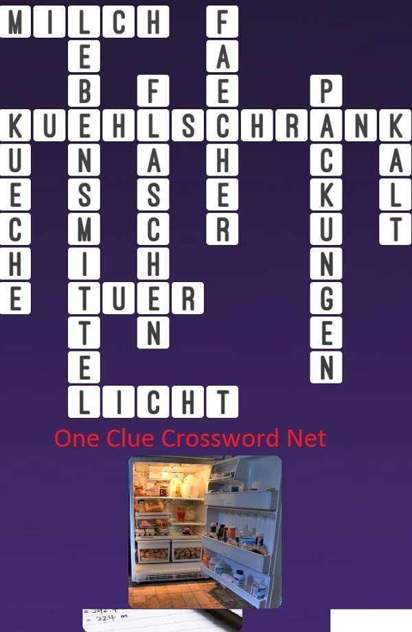 One Clue Crossword Kuehlschrank Antworten