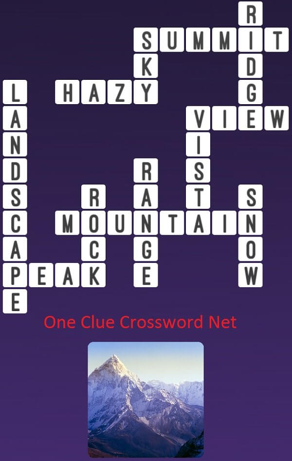 Mountain One Clue Crossword