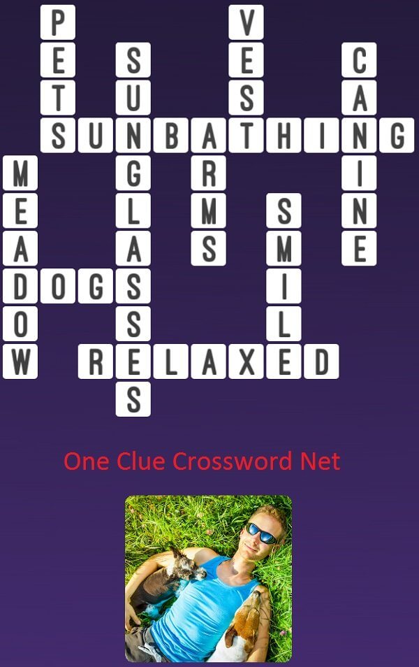 One Clue Crossword Sunbathing Answer