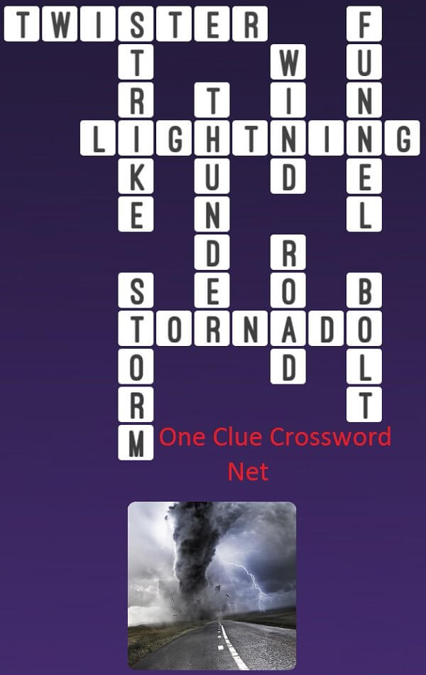 One Clue Crossword Tornado Answer